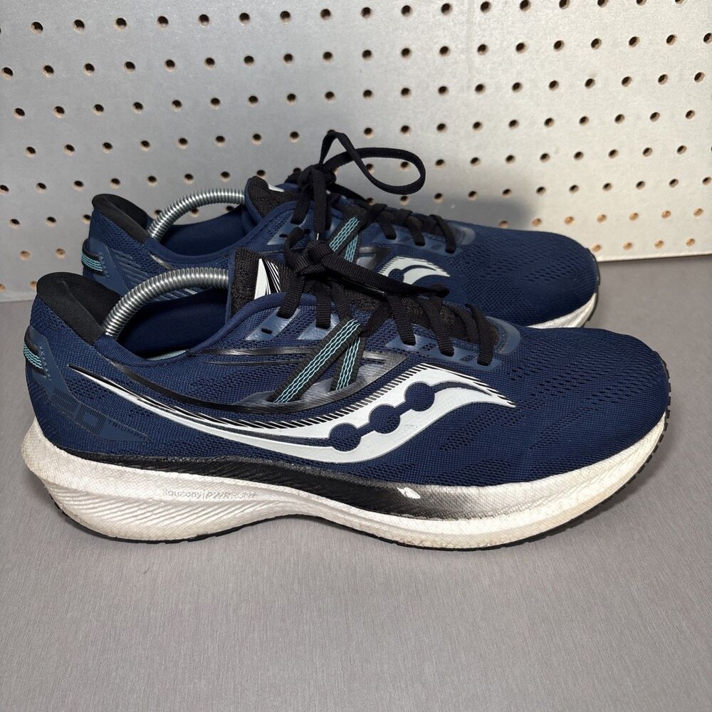 Saucony Triumph 20 Shoes Mens Sz 12 Blue Running Athletic Sneakers Walking Gym